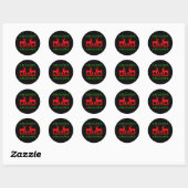 Sticker Rond Douleur de Noël moche (Feuille)