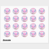 Sticker Rond doux amour de cœur (Feuille)