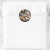 Sticker Rond Doux biscuits de Noël et cacao chaud (Sac)