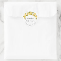 Doux Citron Boho Citron Fête de Naissance Remercie
