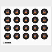 Sticker Rond Doux comme des cerises Épouvantable comme octobre (Feuille)