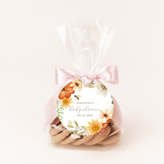 Sticker Rond Doux Comme Peut Être | Baby shower de printemps fl