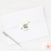 Sticker Rond Doux comme peut l'être une abeille - (Enveloppe)