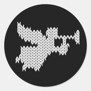 Sticker Rond Doux de Noël moche Ange Trumpet Religieux