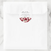Sticker Rond Doux Merci floral rose rouge 16 parties (Sac)
