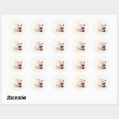 Sticker Rond Doux Panda Pastel Bébé 2e Anniversaire (Feuille)