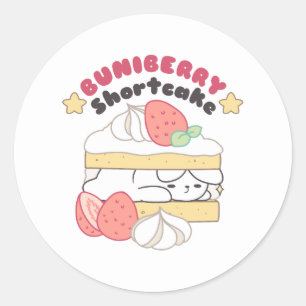 Sticker Rond Doux Snuggets : Buniberry Shortcake Delight