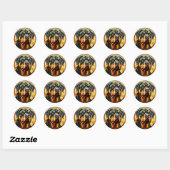Sticker Rond Doux tournevis en verre chien Rottweiler (Feuille)