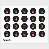 Sticker Rond Douzième anniversaire 12e anniversaire (Feuille)