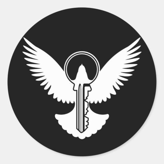 Sticker Rond Dove avec clé (Devant)