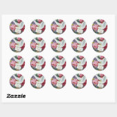 Sticker Rond Dove d'anniversaire (Feuille)