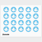 Sticker Rond Dove with olive branch (Feuille)