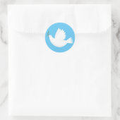 Sticker Rond Dove with olive branch (Sac)