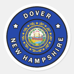 Sticker Rond Dover New Hampshire