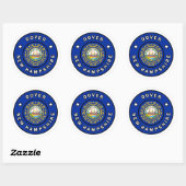 Sticker Rond Dover New Hampshire (Feuille)