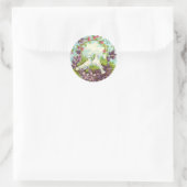 Sticker Rond Doves & Fleurs (Sac)