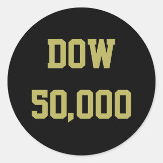 Sticker Rond Dow 50 000 Stocks du marché