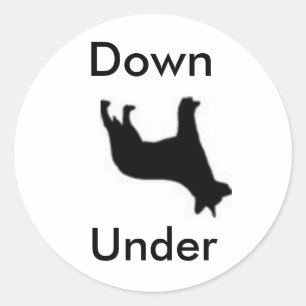 Sticker Rond Down Under Australian Cattle Dog
