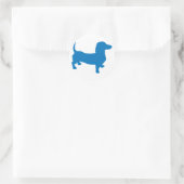 Sticker Rond Doxie Bleue, Dachshund (Sac)
