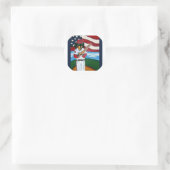 Sticker Rond Doxie de baseball (Sac)