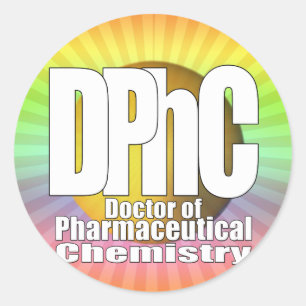 Sticker Rond DPhC LOGO Docteur en chimie pharmaceutique