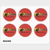 Sticker Rond dr. fameus photoshoped plain, fondre des visages u (Feuille)