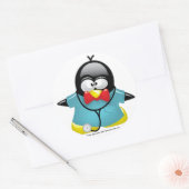Sticker Rond Dr. Penguin (Enveloppe)