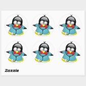 Sticker Rond Dr. Penguin (Feuille)