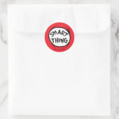 Sticker Rond Dr Seuss | Chose Une Deux - Chose Intelligente (Sac)