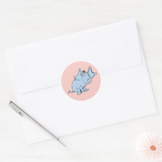Sticker Rond Dr. Seuss | Horton Côté Regard (Enveloppe)