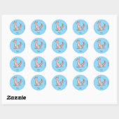 Sticker Rond Dr. Seuss | Renard Rose (Feuille)