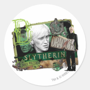Sticker Rond Draco Malfoy Collage 1