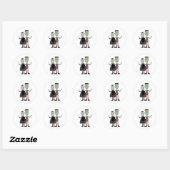 Sticker Rond Dracula et Frankenstein (Feuille)