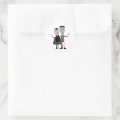 Sticker Rond Dracula et Frankenstein (Sac)