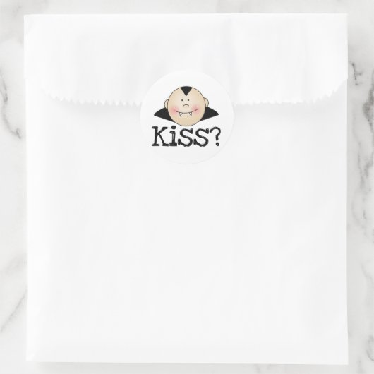 Sticker Rond Dracula Kiss (Sac)