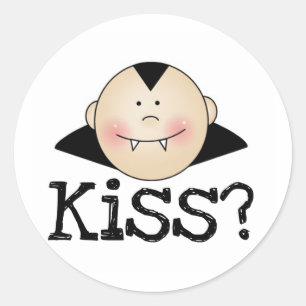 Sticker Rond Dracula Kiss