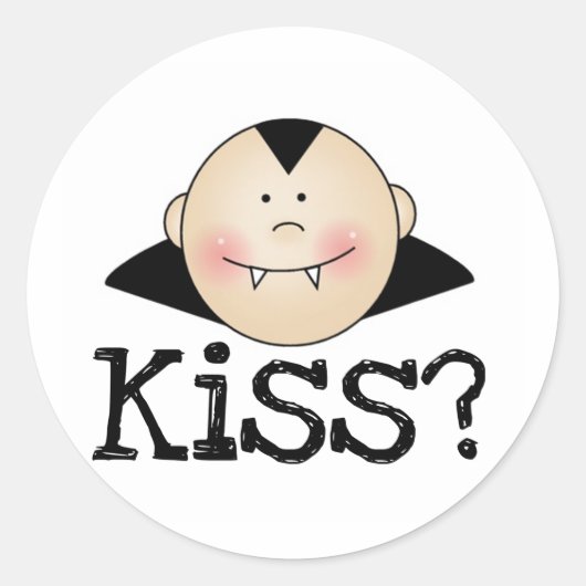 Sticker Rond Dracula Kiss (Devant)