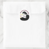 Sticker Rond Dracula, Notre Amour Est Intoxicant (Sac)