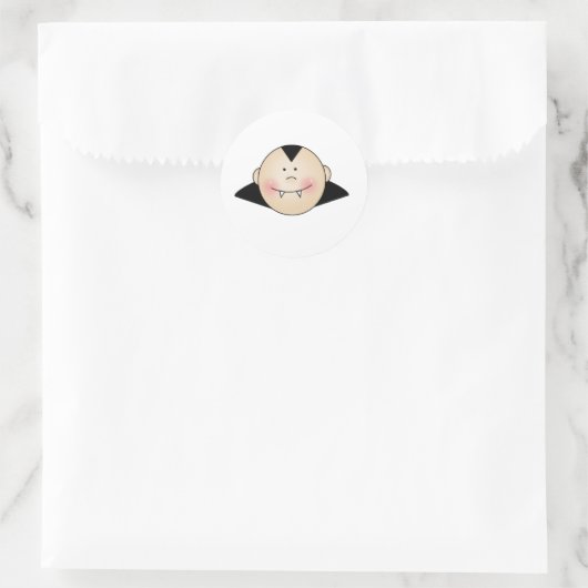 Sticker Rond Dracula personnalisable (Sac)