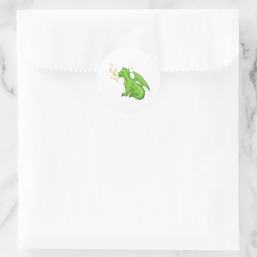 Sticker Rond Dragon (Sac)