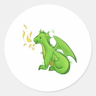 Sticker Rond Dragon