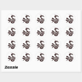 Sticker Rond Dragon (Feuille)