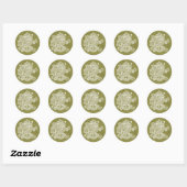 Sticker Rond dragon (Feuille)
