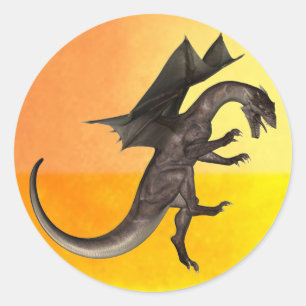 Sticker rond Dragon