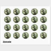 Sticker Rond Dragon (Feuille)