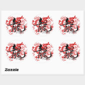 Sticker Rond Dragon (Feuille)