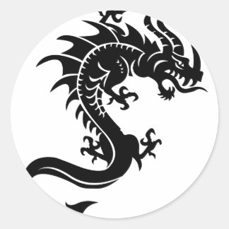 Sticker Rond Dragon