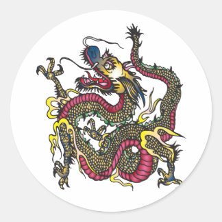 Sticker Rond Dragon