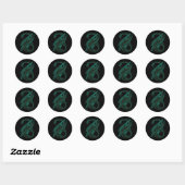 Sticker Rond Dragon (Feuille)