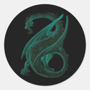 Sticker Rond Dragon